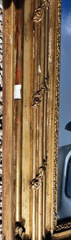 Old Large Carved Golden Mirror 91x148cm