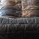 Togo sofa Ligne Roset 3-seater – Vintage brown leather from the 70s