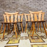 Series of 6 bistrot chairs year 1970