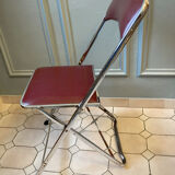 4 vintage folding chairs in chrome
