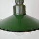 Industrial Green Enamel Military Pendant Lamp with Cast Aluminium Top, 1960