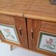 Buffet bambou refendu et rotin années 50/60