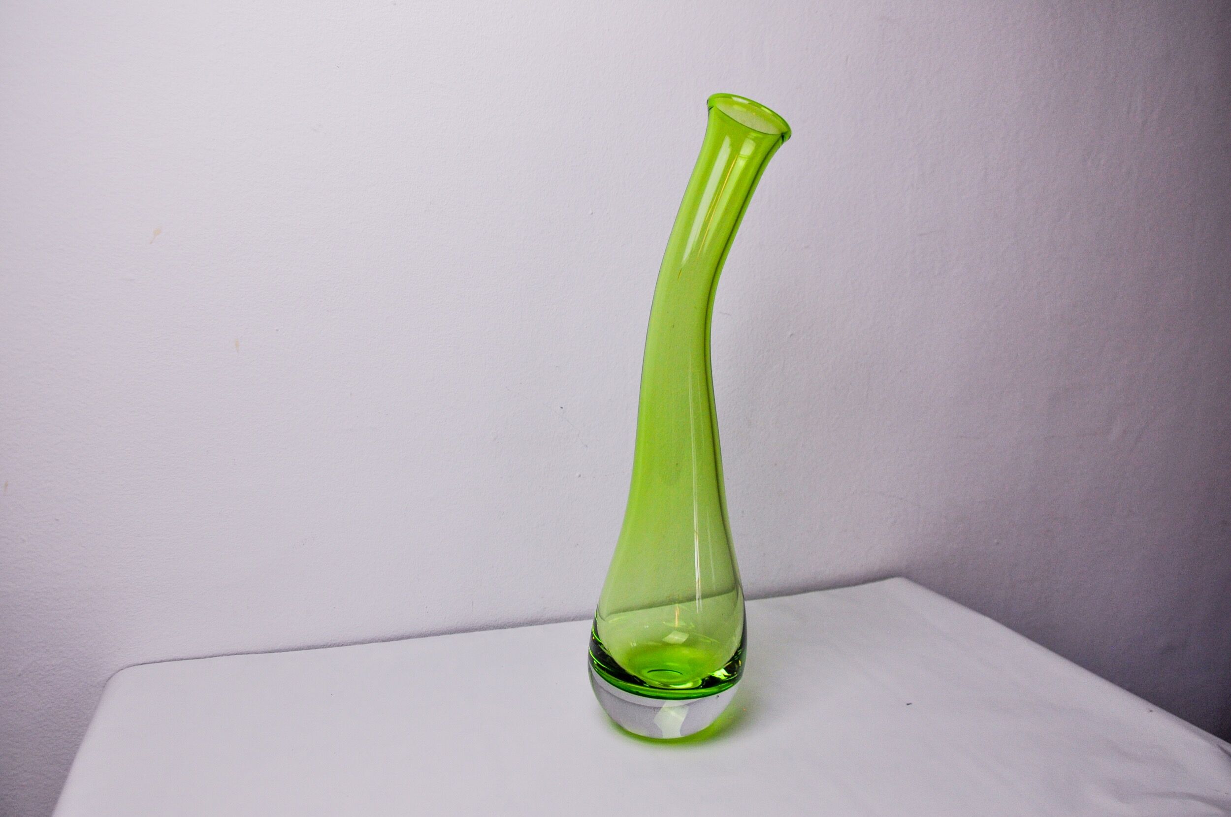 Green sommerso vase XL by seguso, Italy, 1970