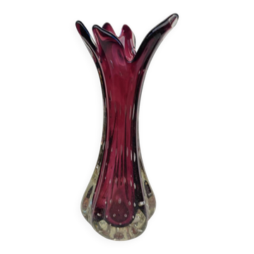 Murano glass vase, amethyst in colour, circa 1950.