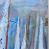 Large painting Gouache by Paul PAQUEREAU (1871-1950) "The Regattas"