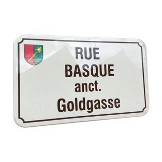 Vintage street plate Alsace Colmar