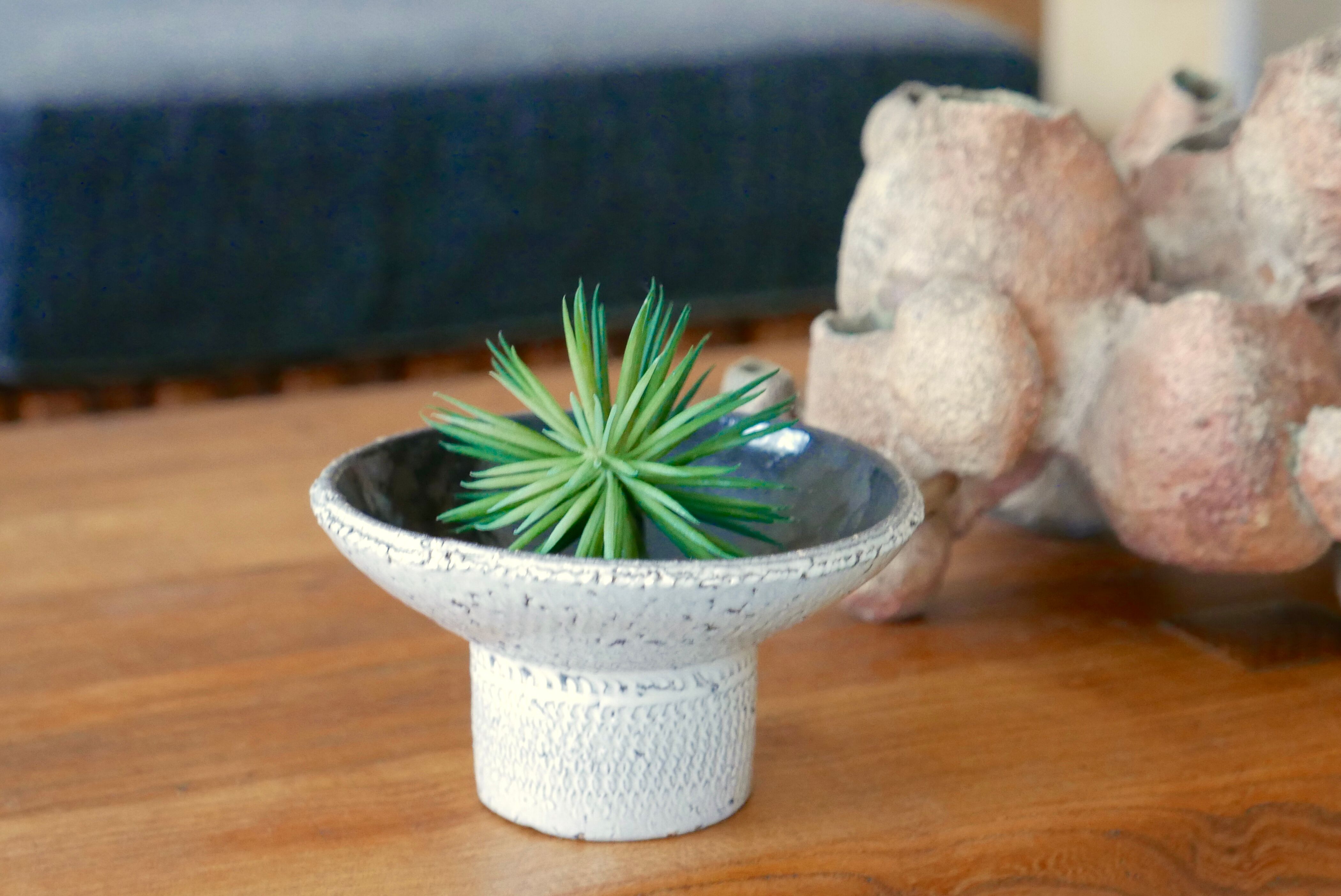 White and Black ceramic pot, years 60