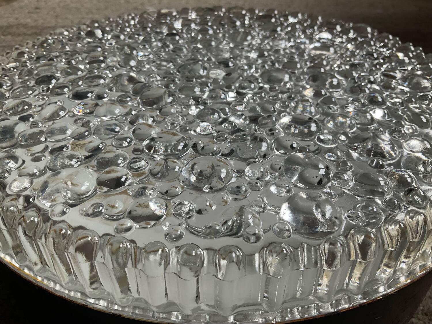 Vintage glass wall light 30cm from the 70s