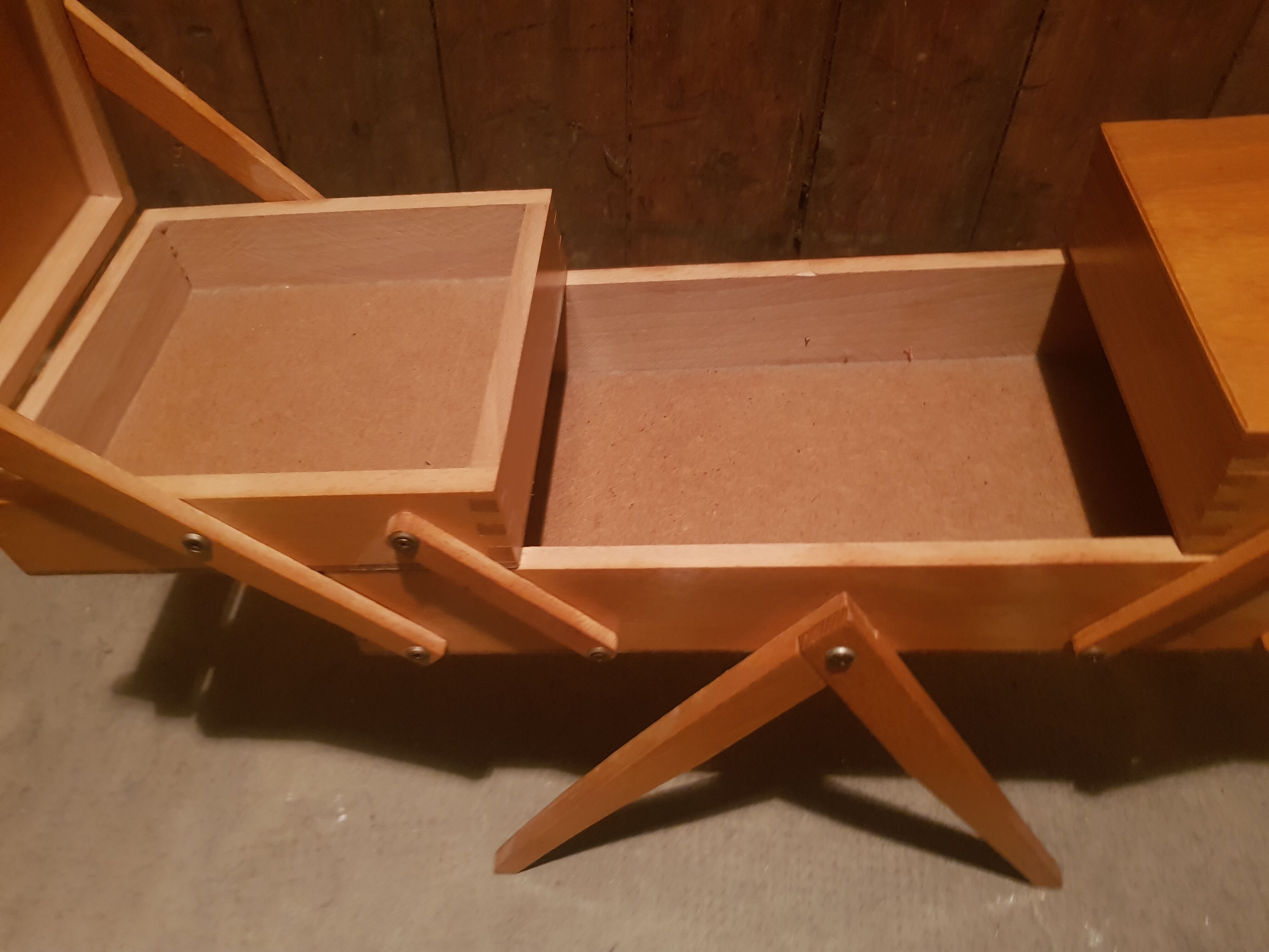 Vintage wooden seamstress