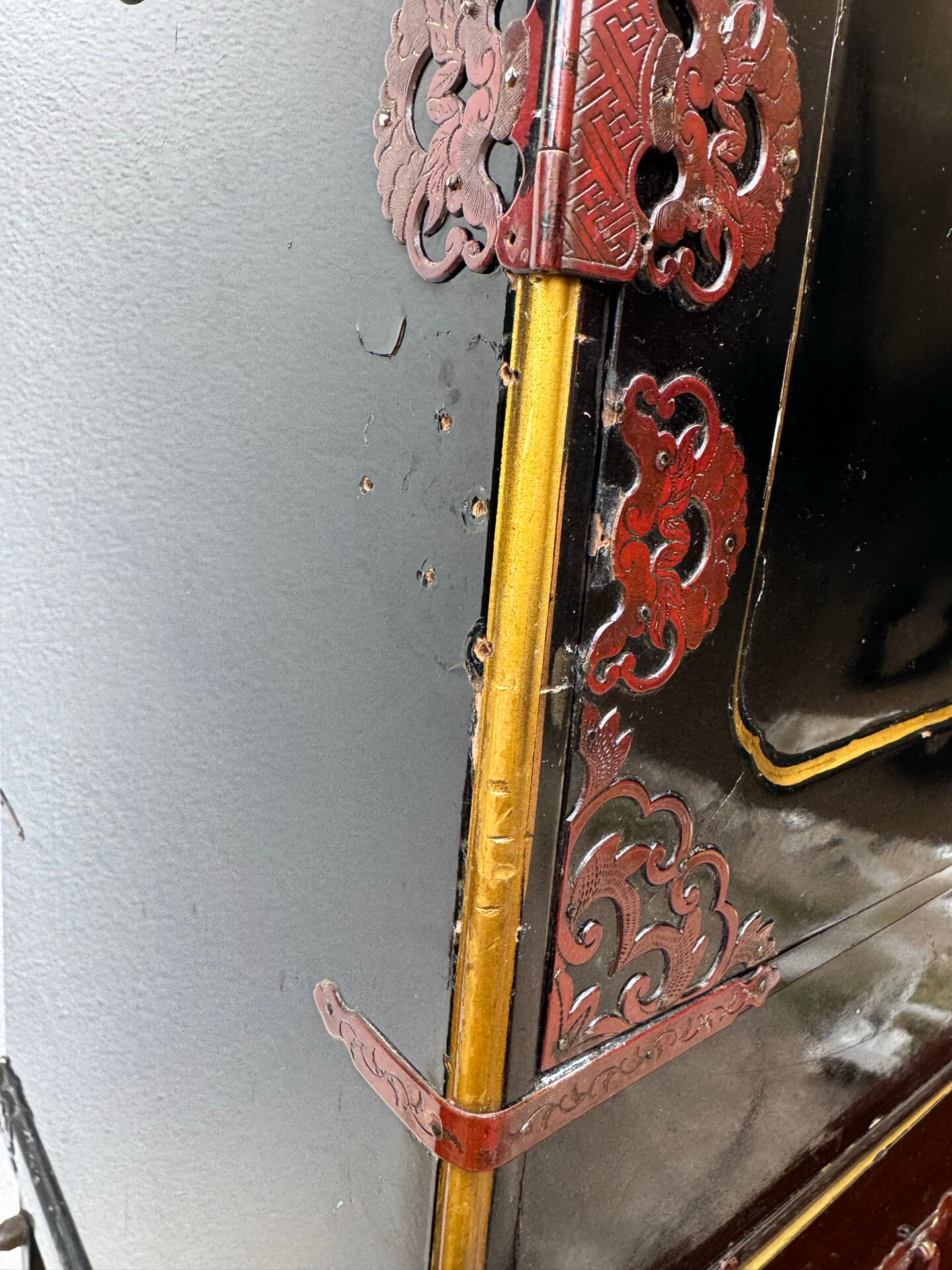 Japanese lacquered tansu from the early 20th century.