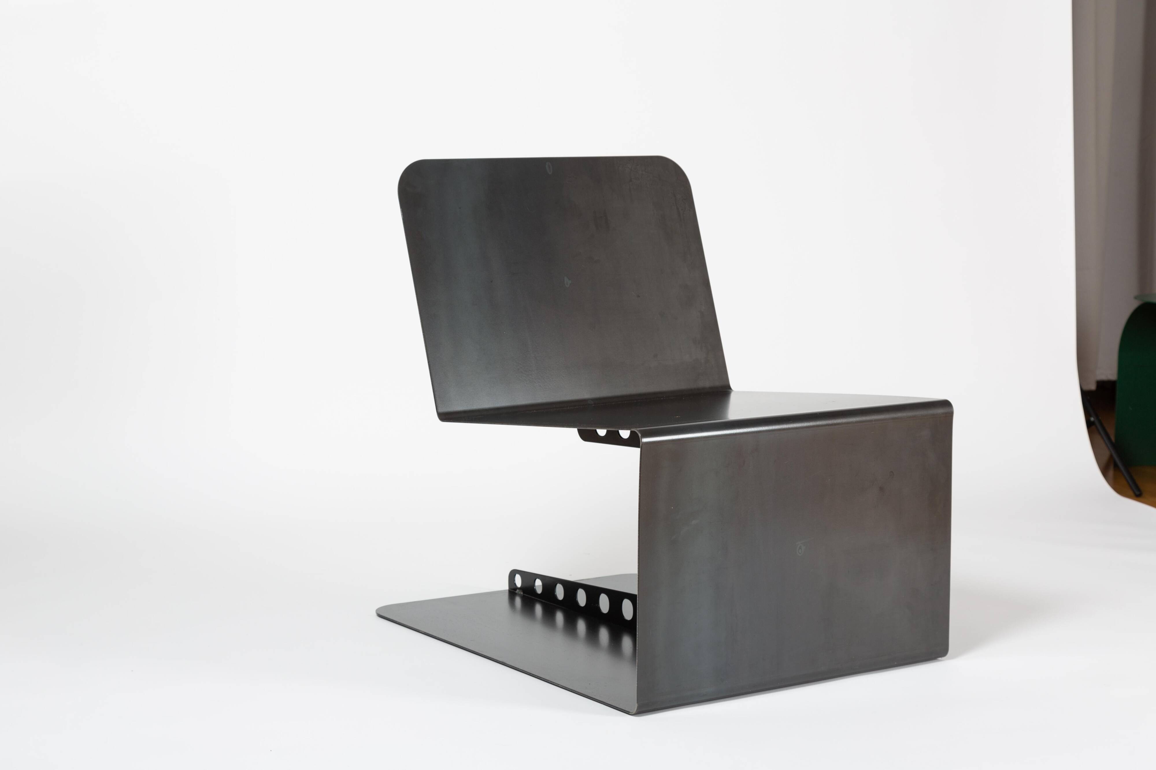 Brutalist Meccano Lounge Chair, Italian Collectible Design