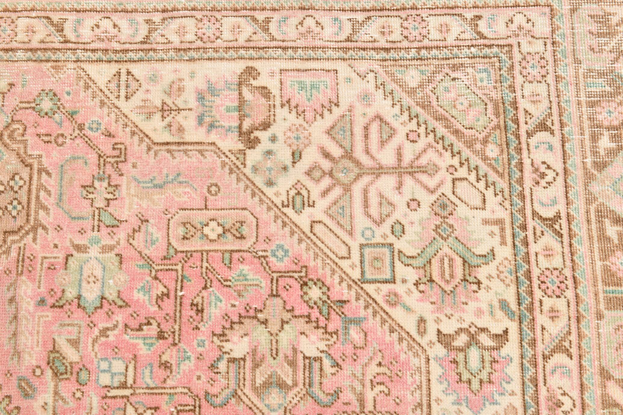 6x9 dusty pink wool persian rug 287x192cm