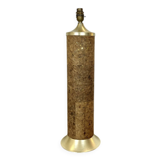 XL table lamp in cork & brass by Durlston Designs Ltd, England c.1950s