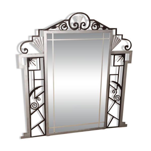 Miroir Trumeau art deco en acier