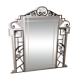 Art Deco trumeau mirror in steel
