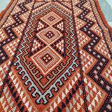 Hand-woven margoum rug in natural wool