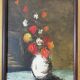 Old painting, still life with flowers signed Saint Alban, XX century