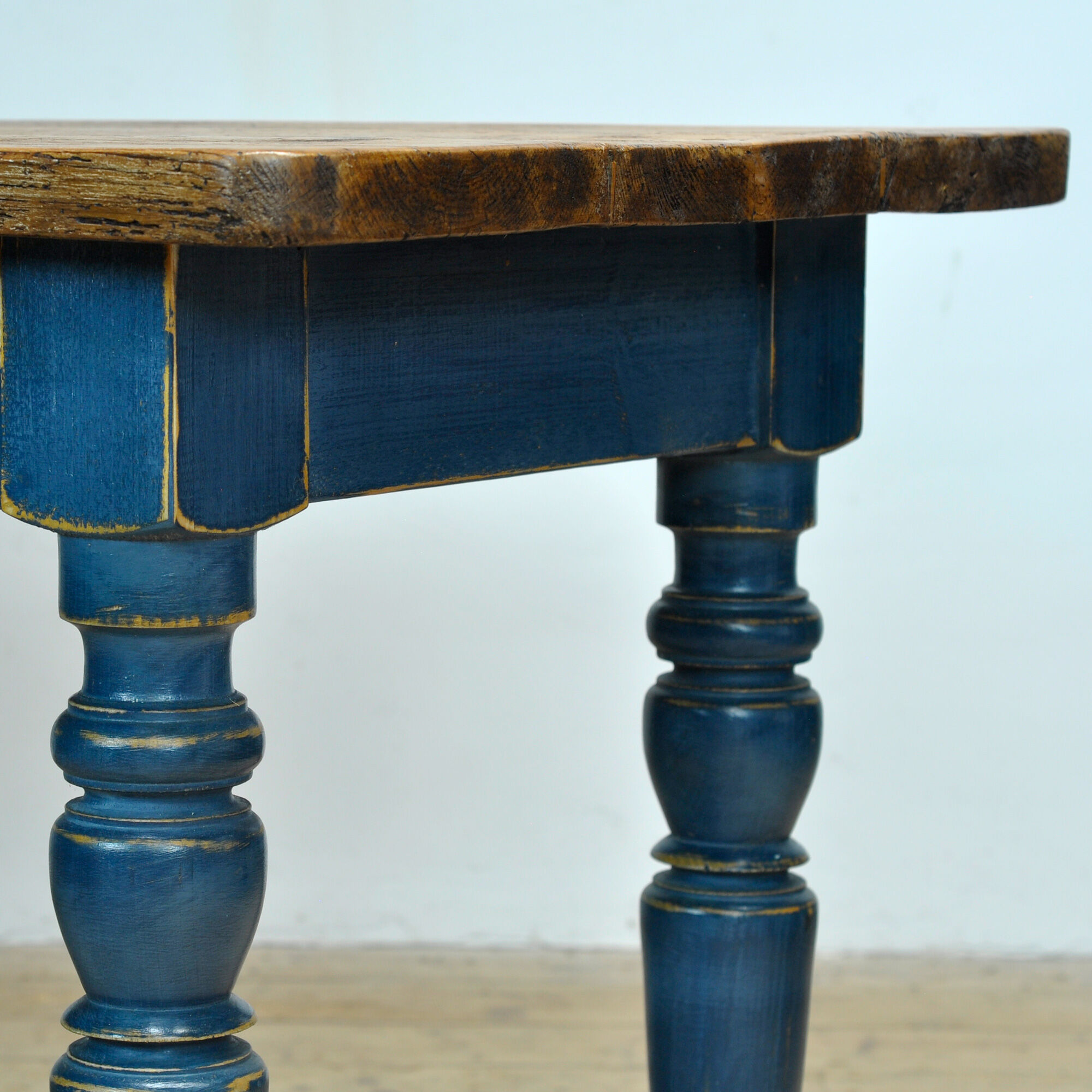 Pine table with old top