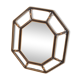 miroir en rotin octogonal