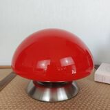 Mushroom lamp, touch-sensitive UFO in red glass