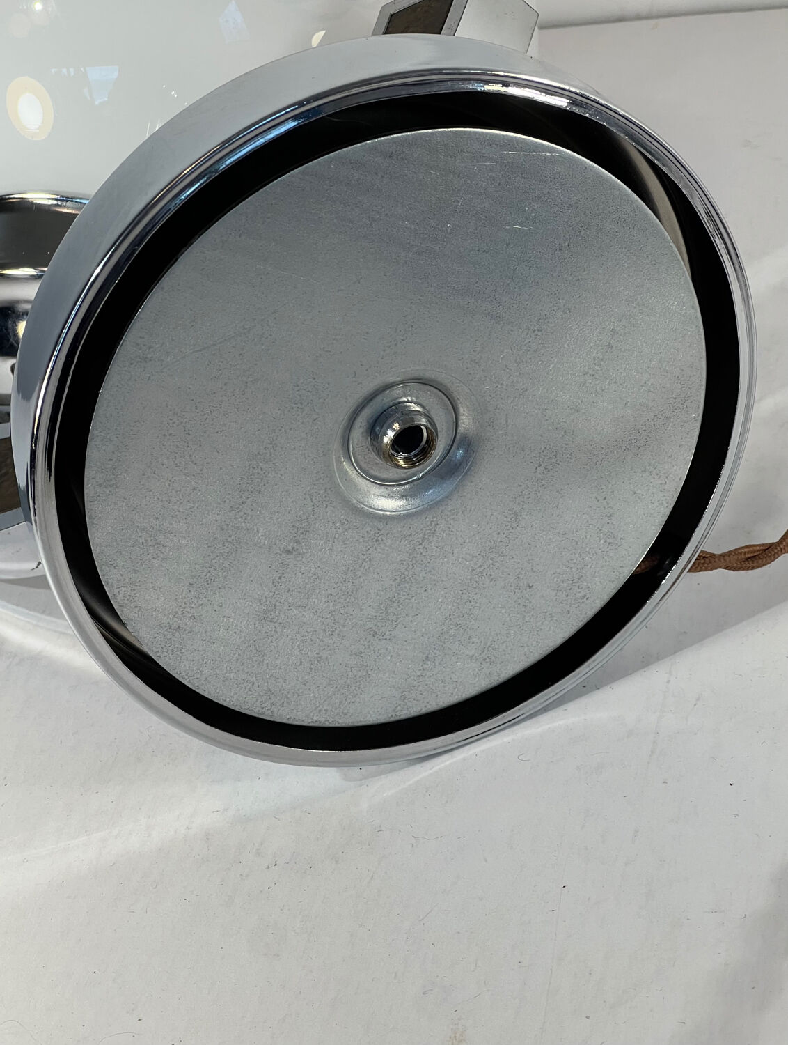 Pair of table lamps with large Murano globes from the 1970s.