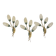 Set of 3 Vintage 1950s Wall Sconces in Floral Style, Italian Design