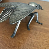 Vintage insect ashtray in gold metal