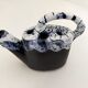 picnic blue ceramic watering can