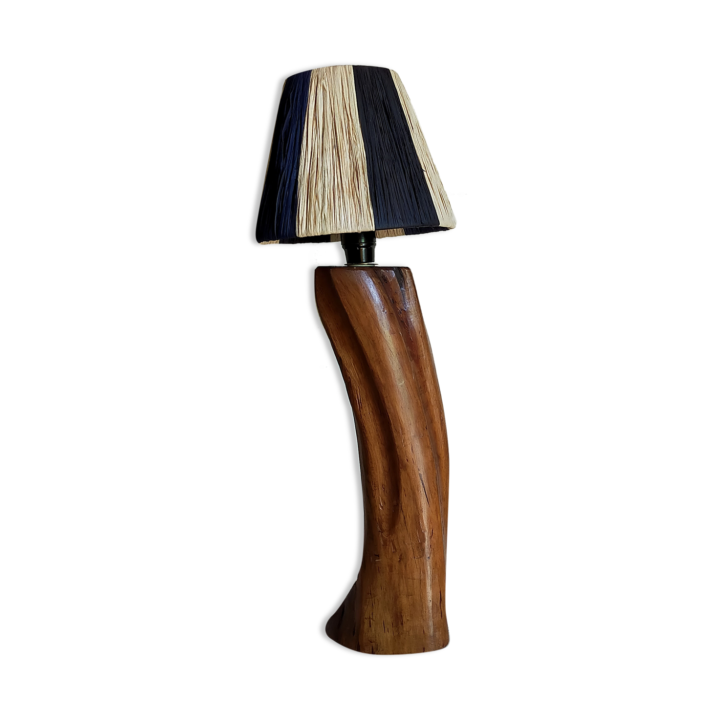 Free-form solid wood pose lamp in 1950s
