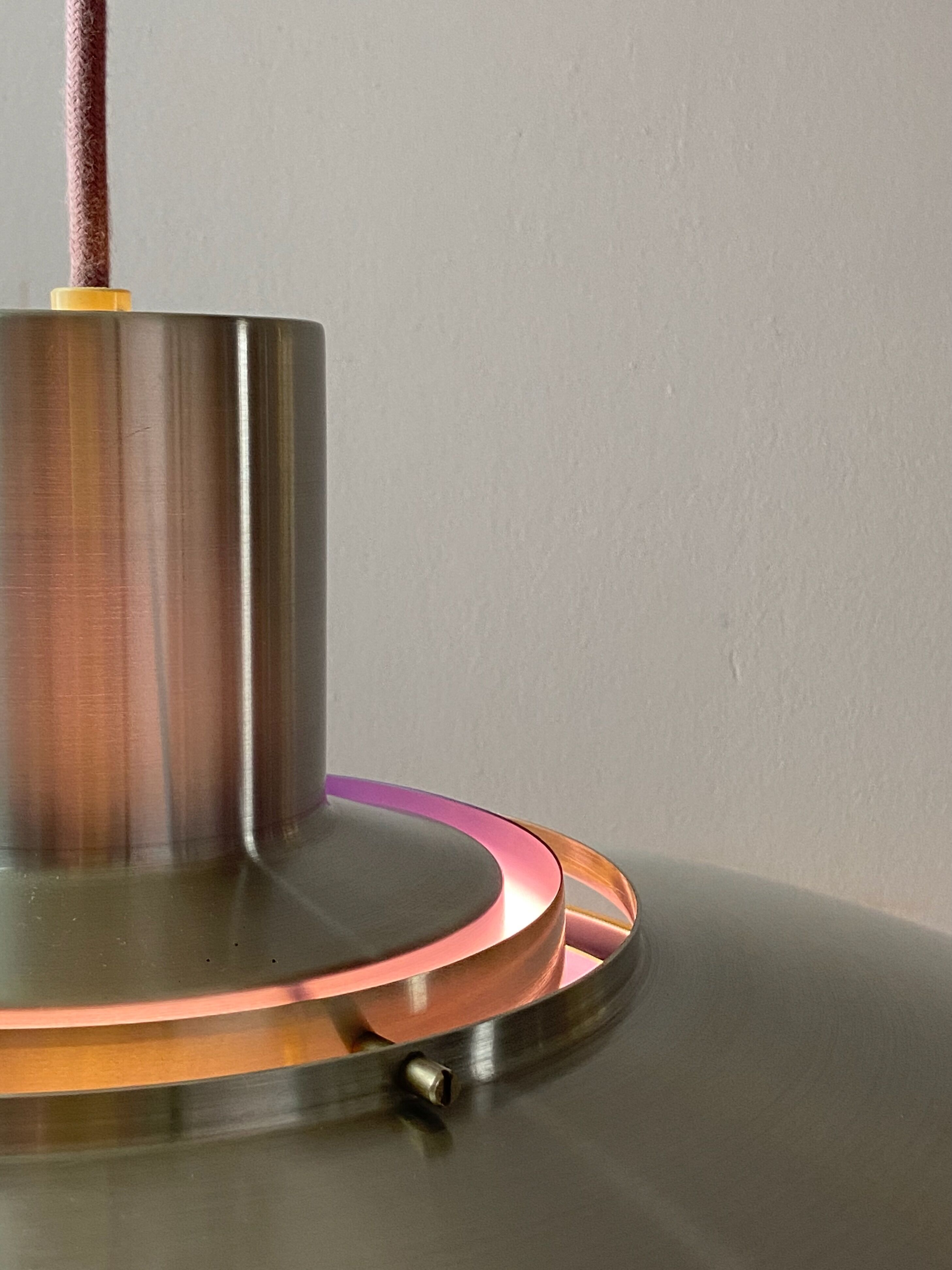 Silver Purple Preben Fabricius & Jørgen Kastholm Pendant Lamp Nordisk Solar