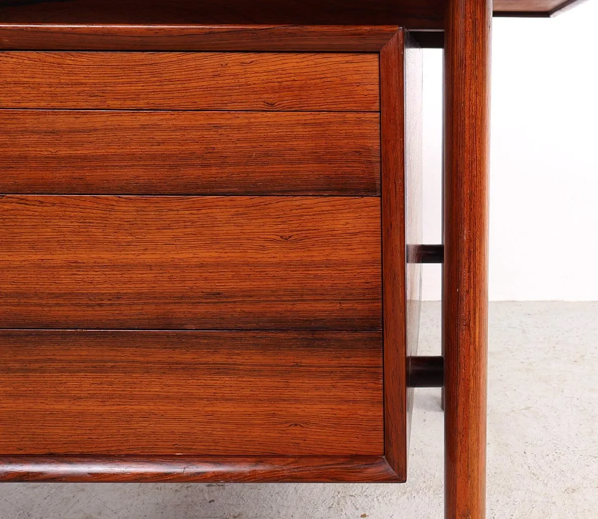Vintage executive desk with sideboard, Arne Vodder for Sibast, 1960s