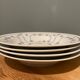 Set of 4 hollow Jäger plates in Blau Saks porcelain