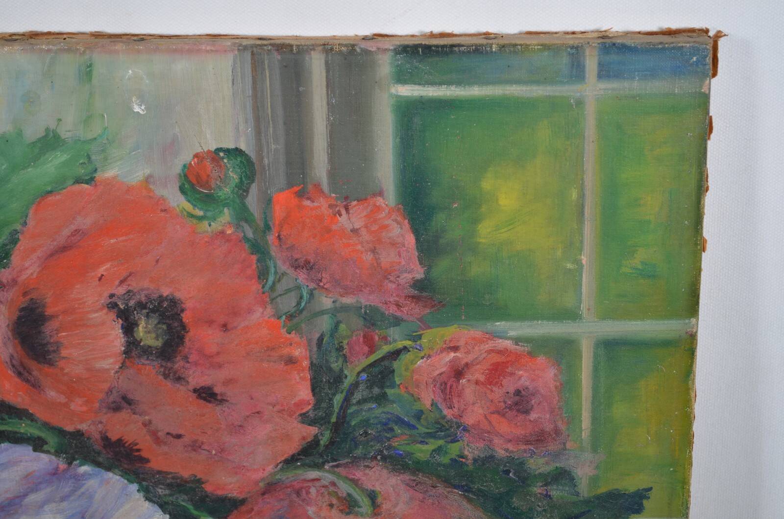 C. Steveniers - French School of the 20th century Still life with poppies. Oil on canvas signed