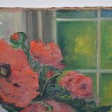 C. Steveniers - French School of the 20th century Still life with poppies. Oil on canvas signed