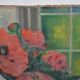 C. Steveniers -Ecole Française du XXème siècle  Nature morte aux coquelicots. Huile sur toile signée