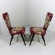 Set of 2 flower side chairs 1950’s