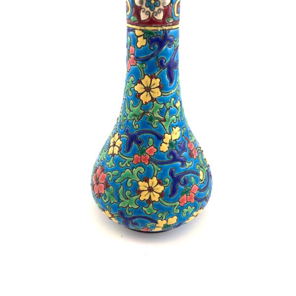 Soliflore vase in blue enamels of Longwy | Selency