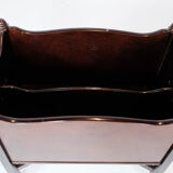 Porte-revue en acajou décoré de laiton de design danois, années 1960