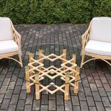 Table & Chairs by McGuire, 1980s