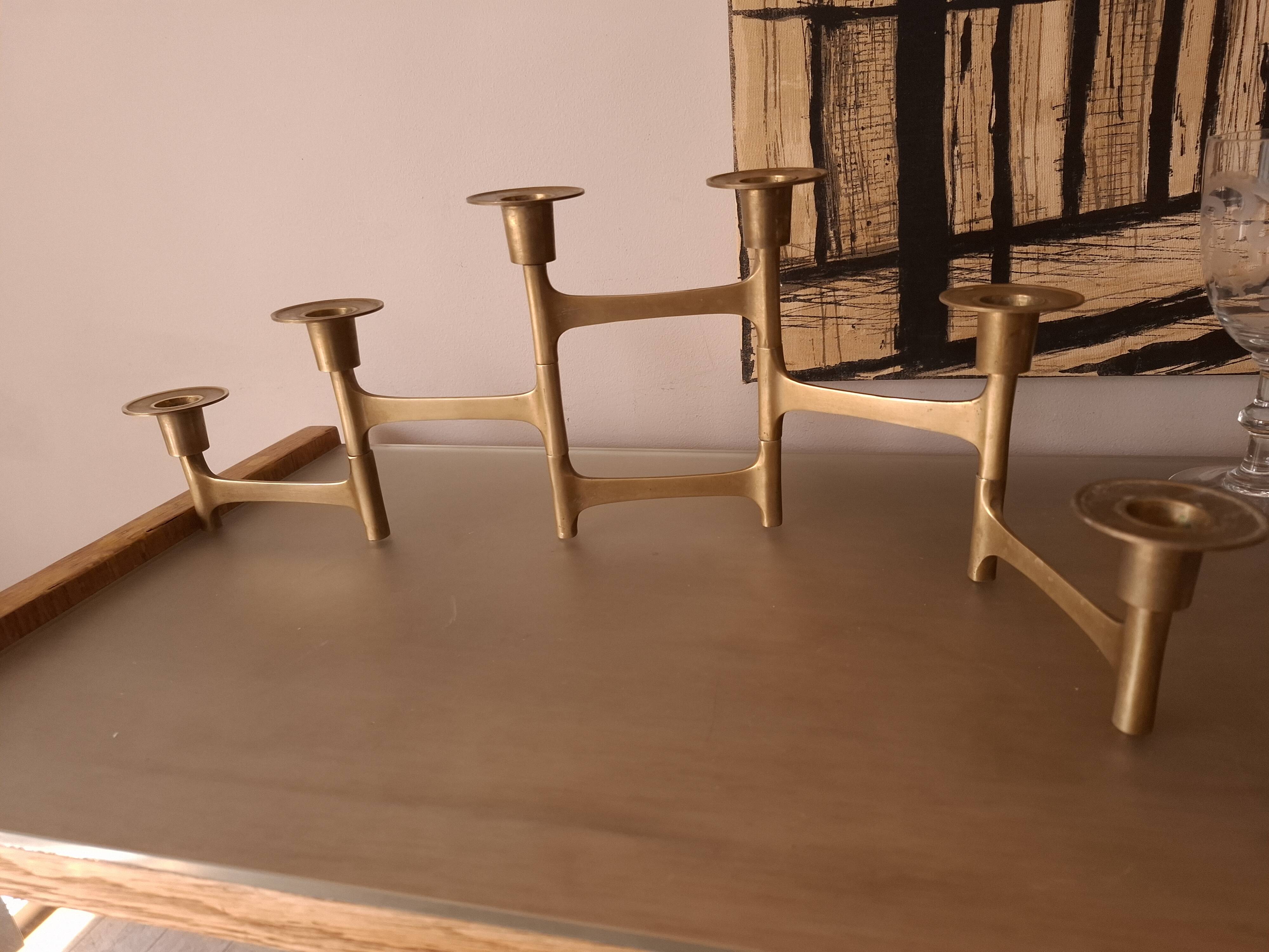 Brass candleholder design
