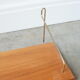 Vintage floating shelf teak brass brackets scandinavian