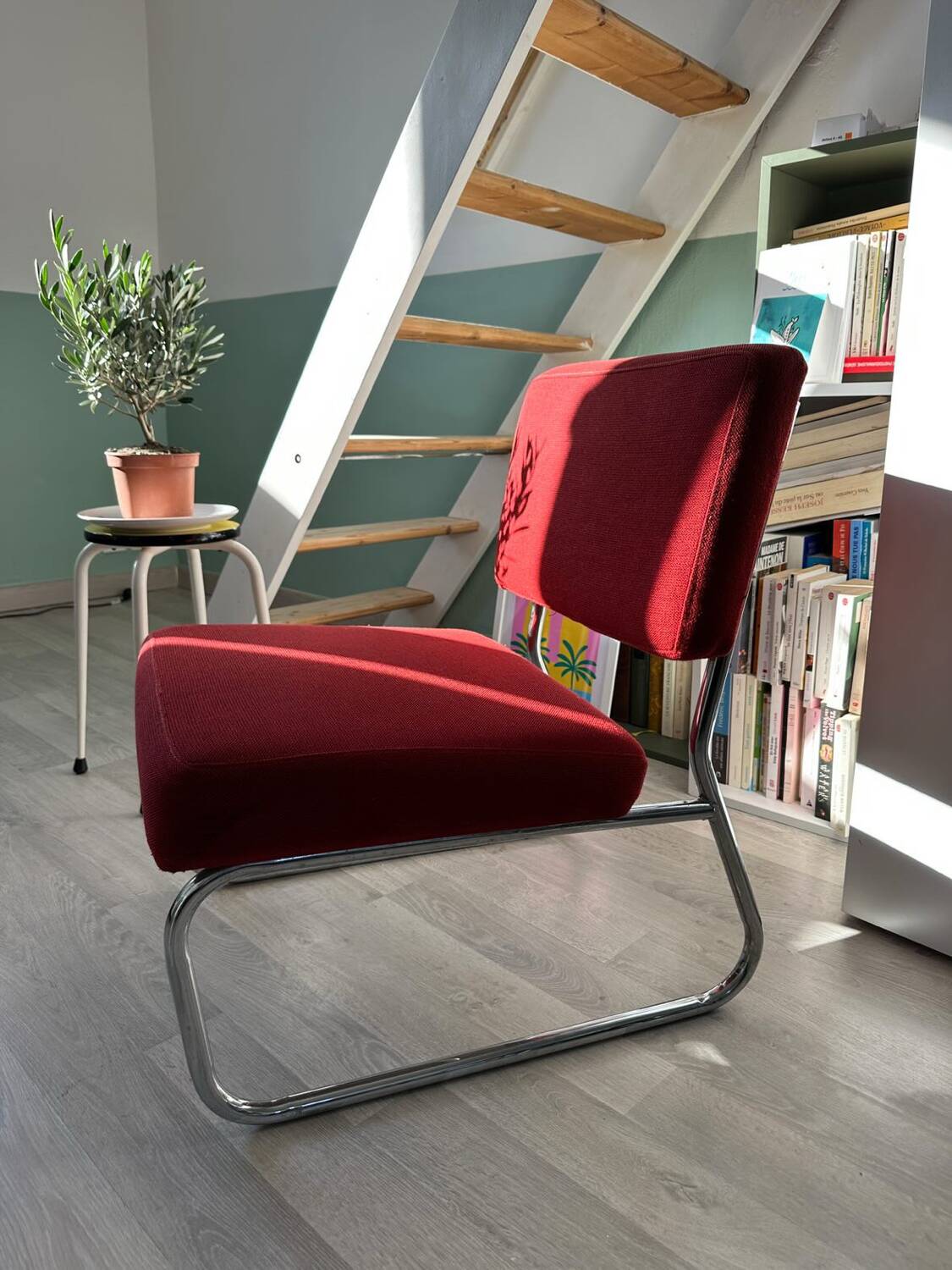 Vintage red armchair