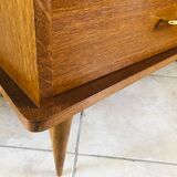 Scandinavian style dresser with 4 drawers and storage, circa 60