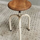 Vintage swivel stool laboratory stool studio stool