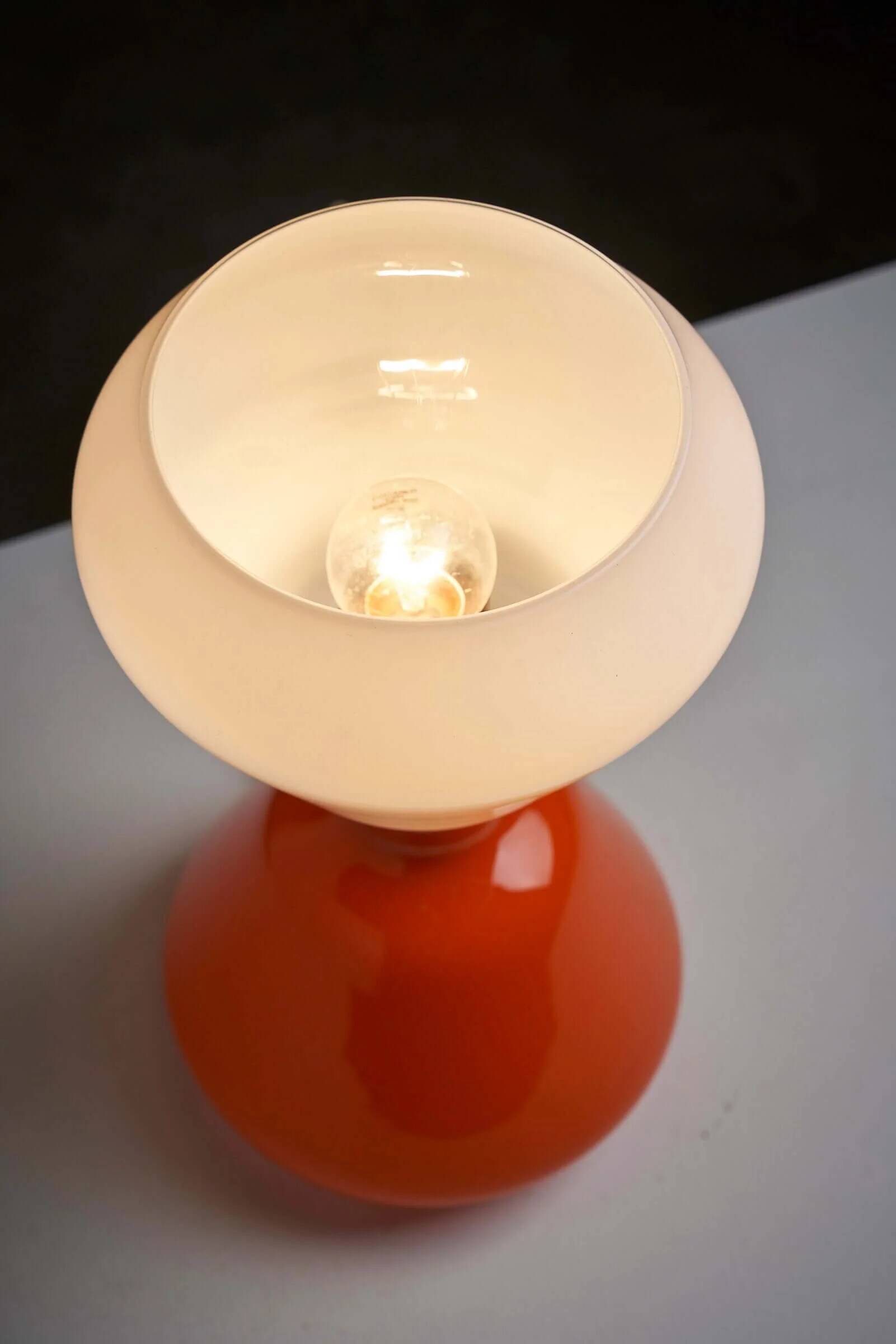 Glass Table lamp by Peter Pelzel for Vistosi