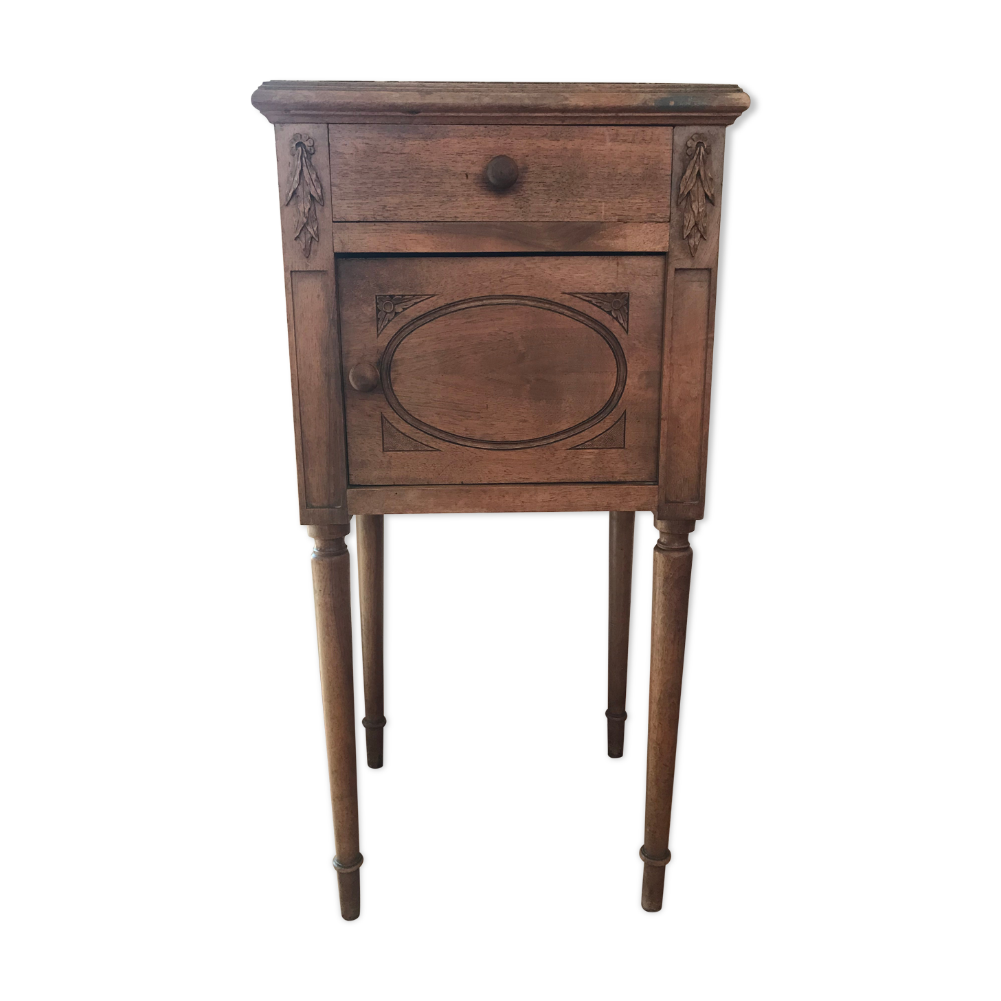 Old marble bedside table