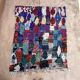 Moroccan carpet Boucherouite colored - 145 x 179 cm
