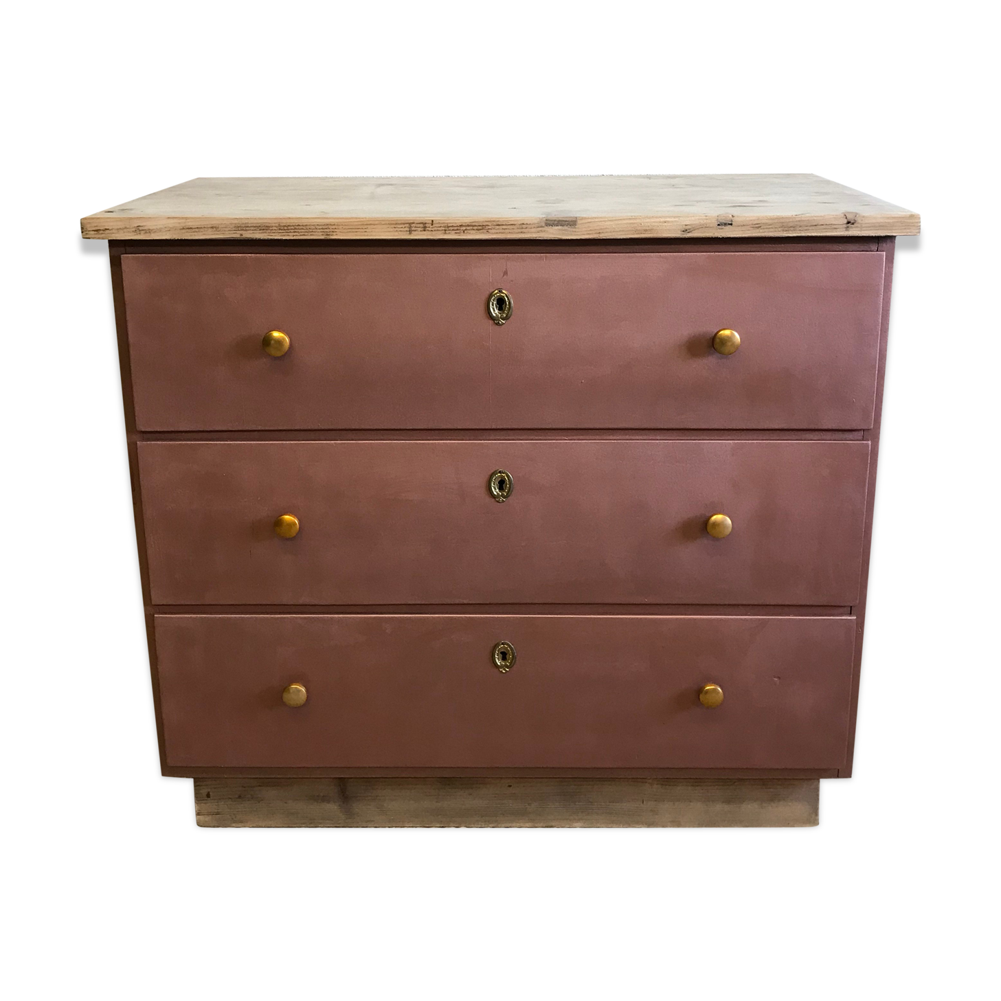 Commode bois brut & cuivre