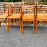 Set of 8 vintage 1960s bistro chairs
