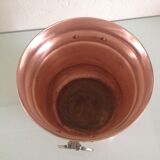 Cache pot old red brass brushed and sculpted brass handles